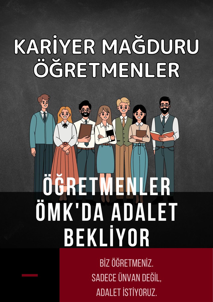 <a href="/sdaolgun/">Seda Olgun</a> <a href="/talatyavuz29/">Talat YAVUZ</a> Başbakanım 657 de çalışılan yılları ÖMK ile yok sayılan mağdur öğretmenler olarak bu yıllarımızın uzman ve başöğretmenlik sürelerine dahil edilmesini talep ediyoruz.
#EşitHizmet #TopluSözleşme2025 
#KariyerMağduruÖğretmenler 
<a href="/TBMMresmi/">TBMM</a>
<a href="/edipuzen/">Edip Üzen</a>
<a href="/egitimbirsen/">Eğitim-Bir-Sen</a>
#EşitHizmet