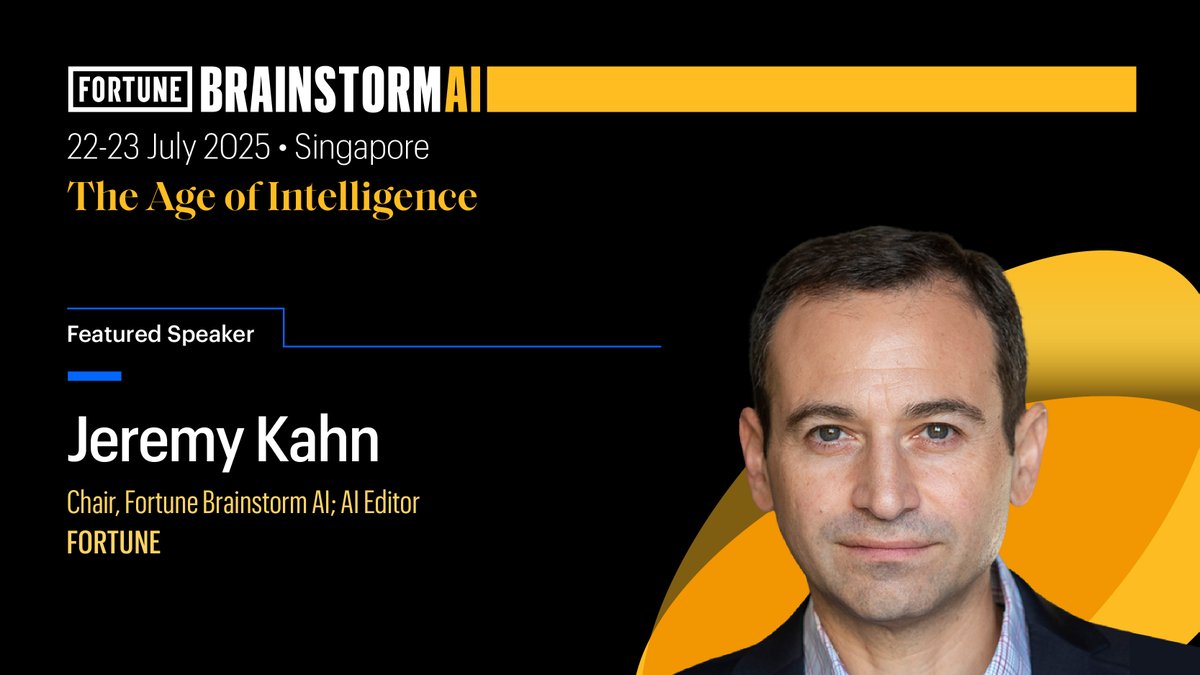 jeremyakahn's tweet image. Psyched to be kicking off @FortuneMagazine Brainstorm AI Singapore in a few minutes!
