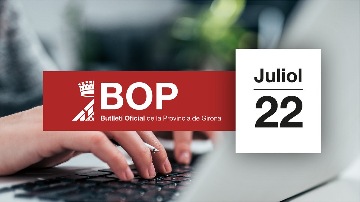 DiputacioGirona's tweet image. La informació pública de les comarques gironines, a un clic!
Consulteu el Butlletí Oficial de la Província (#BOP) de Girona d'avui.
👉 ddgi.cat/bop/