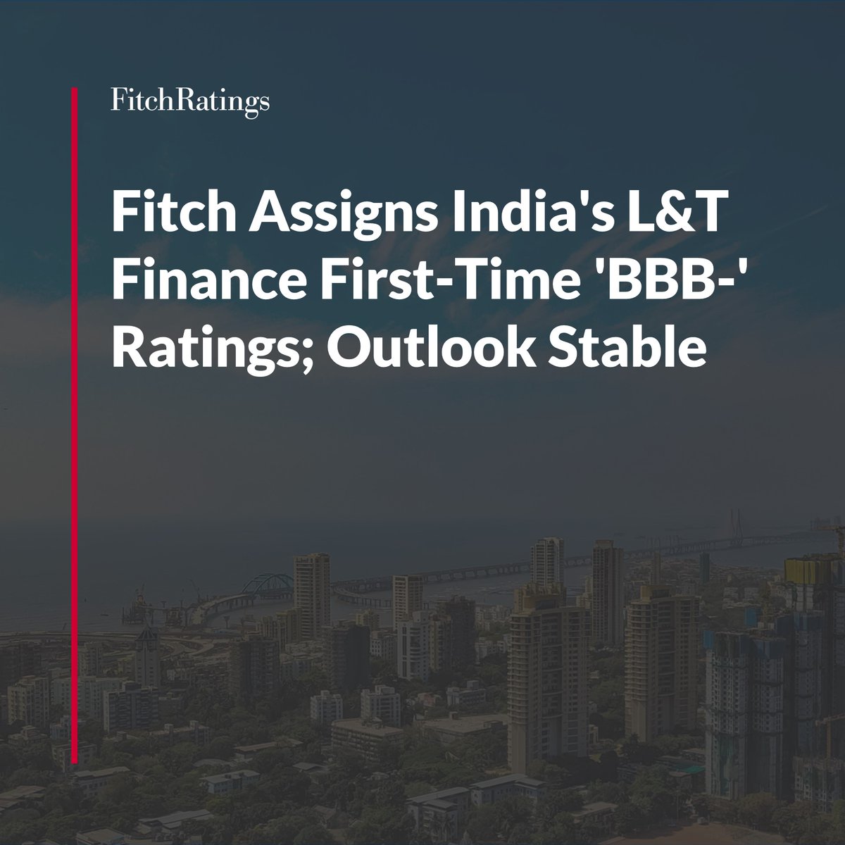 Fitch adds a new #NonBankFinancialInstitutions to its rated portfolio, with its first-time rating of L&amp;T Finance Limited: ow.ly/gyyX50WsrgR

#CreditRating #India #NBFI #FinancialInstitutions