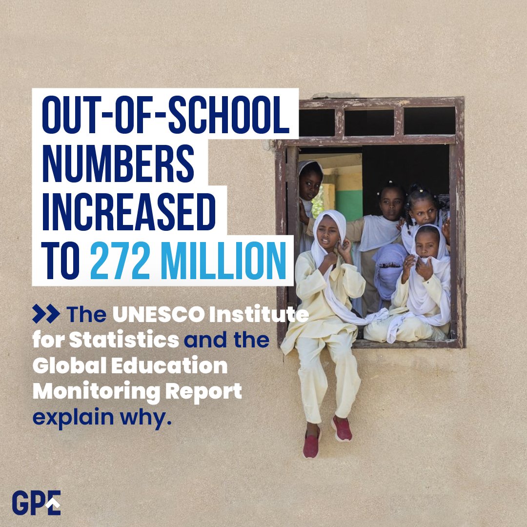 Why have out-of-school numbers suddenly increased?

272 million children and youth were out of school in 2023. 21 million more than previously estimated.

Data from <a href="/UNESCOstat/">UNESCO Institute for Statistics</a> and <a href="/GEMReport/">Global Education Monitoring Report UNESCO</a> shows two main drivers for this increase: g.pe/fn3150Wsx6P

#SDG4Scorecard