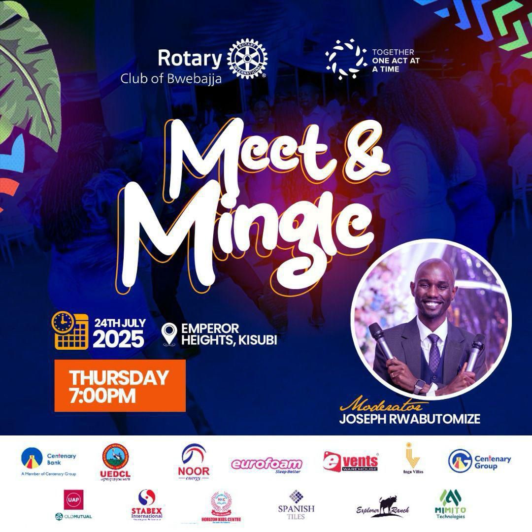 RcBwebajja's tweet image. PARTY TIME! 🎉
Join the Rotary Club of Bwebajja for a Night of Fun, Networking, and Inspiration! 🌟
Meet & Mingle with the Amazing Mr. Joseph Rwabutomize! 😊
When: July 24th,
Time :7:00 PM
Where: Emperor Heights
Let's Celebrate, Connect, with Victory! 🎊
Come ready to…