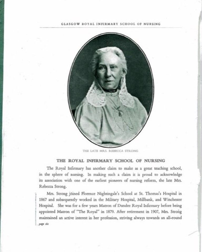 Ooft it was a real honour to have Prof Jann Gardner, Chief Executive and Dr Lesley Thomson KC, Chair of @nhsggc visit us last week. Dr Thomson posed alongside our display about Rebecca Strong, our first matron. Three formidable and remarkable women; one in 1879, two in 2025.