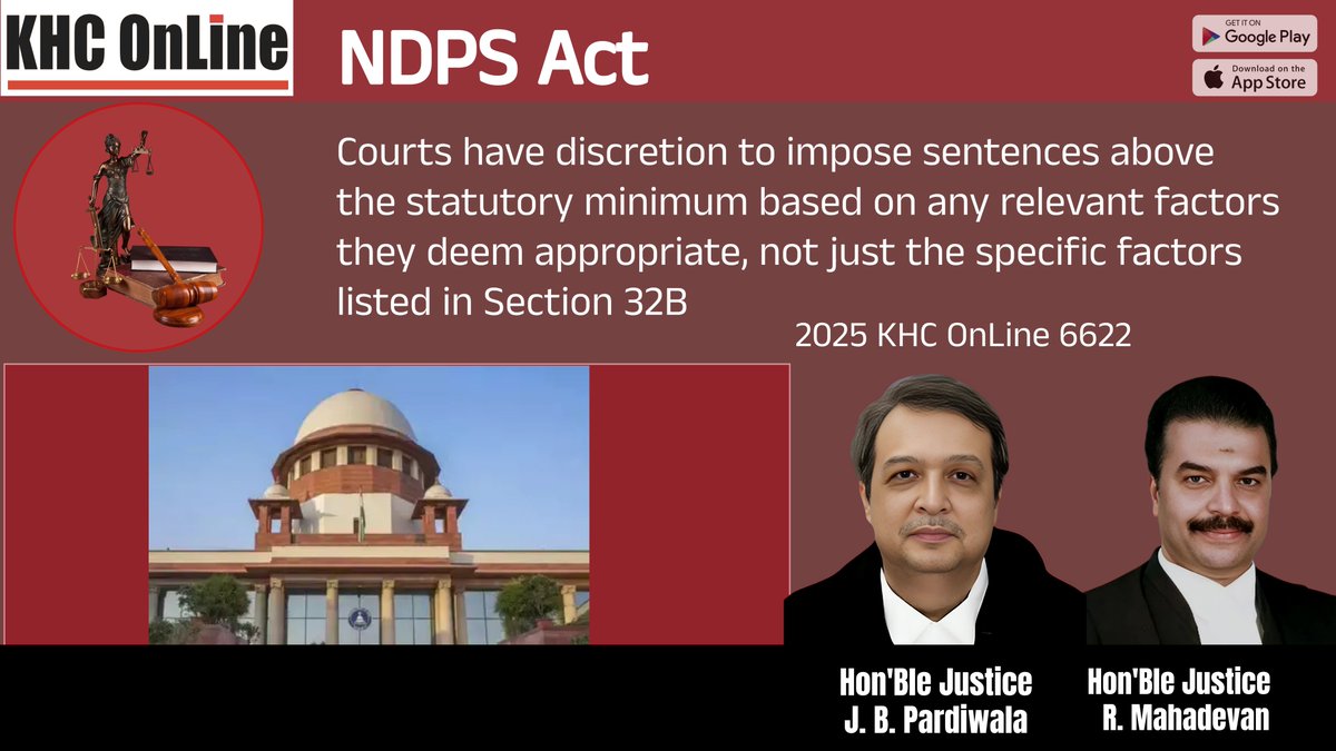khconline1's tweet image. #NDPSAct #SentencingDiscretion #StatutoryMinimum #RelevantFactors #JudicialDiscretion #DrugOffences #LegalInterpretation #Section32B