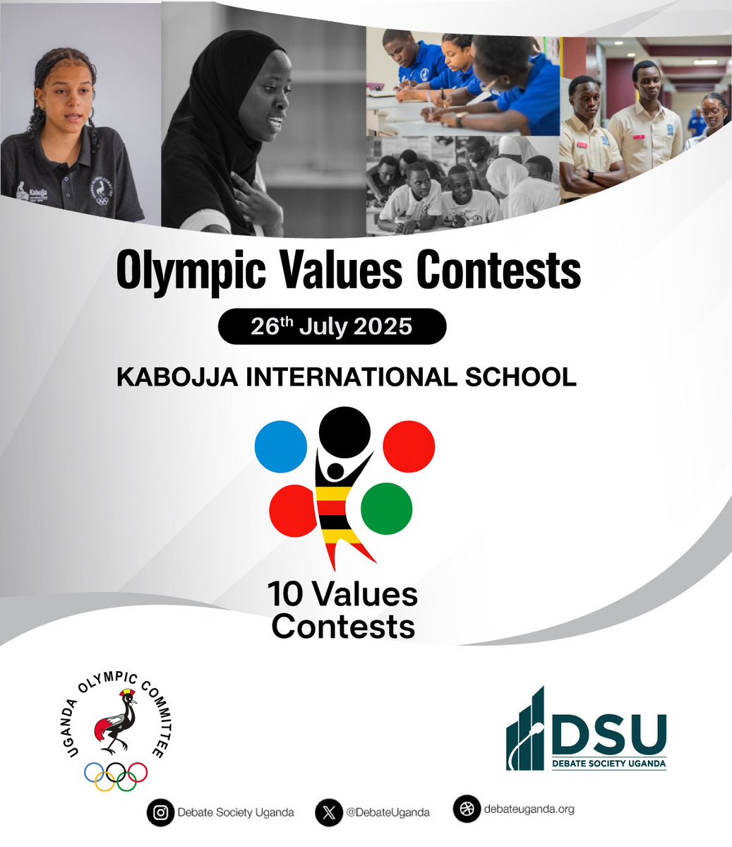 Olympic Values Contests 2025

10 years of sharing, interacting, and challenging each other on olympism and its ideals
10 Contests 

🗓: Saturday, July 26
📍: Kabojja International School

#Olympism365
