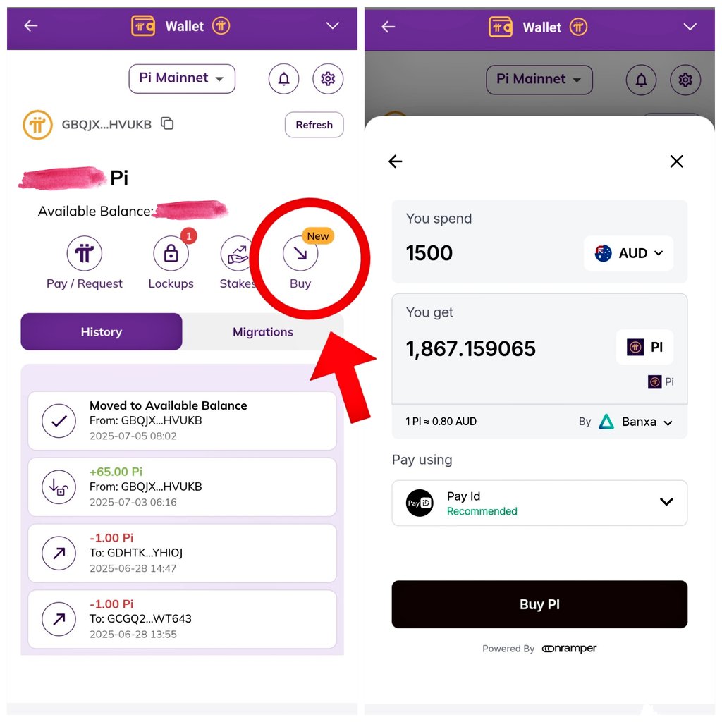 YongHeng2029's tweet image. 🚨 BREAKING NEWS! 🚨 
Pi Wallet introduces a new "BUY" button!
Now you can purchase Pi directly within the app.📱
Check it out and start buying #Pi today! 
@PiCoreTeam
@PIJSwap_Labs
#PiNetwork #PiWallet #PIJSwap