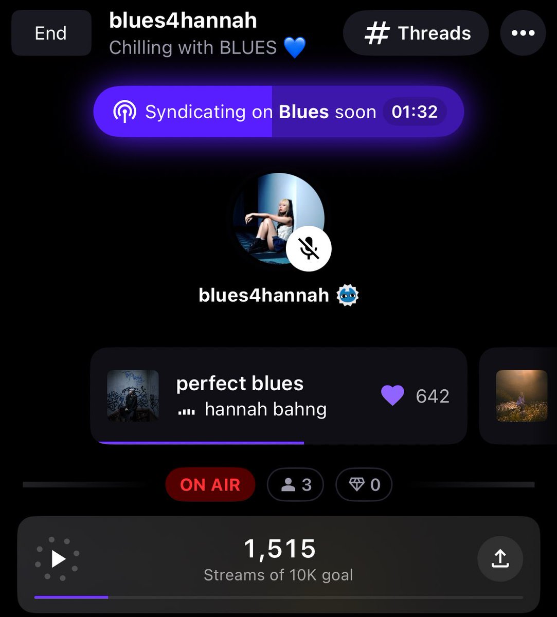 Blues4Hannah's tweet image. Hello my lovely #blues 💙 I am now on air for the next 5 hours at stationhead.com/blues4hannah 🥰