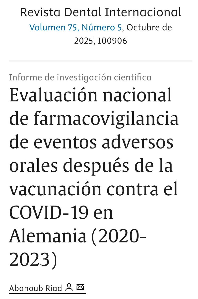 DoctoraPrego's tweet image. EFECTOS ADVERSOS ORALES TRAS LA “VACUNA” COVID
Los efectos adversos orales tras la vacunación COVID-19 más frecuentes son las alteraciones del gusto, sequedad bucal y parestesias - sensibilidad general, de hormigueo, adormecimiento. Las mujeres y las personas de mayor edad…