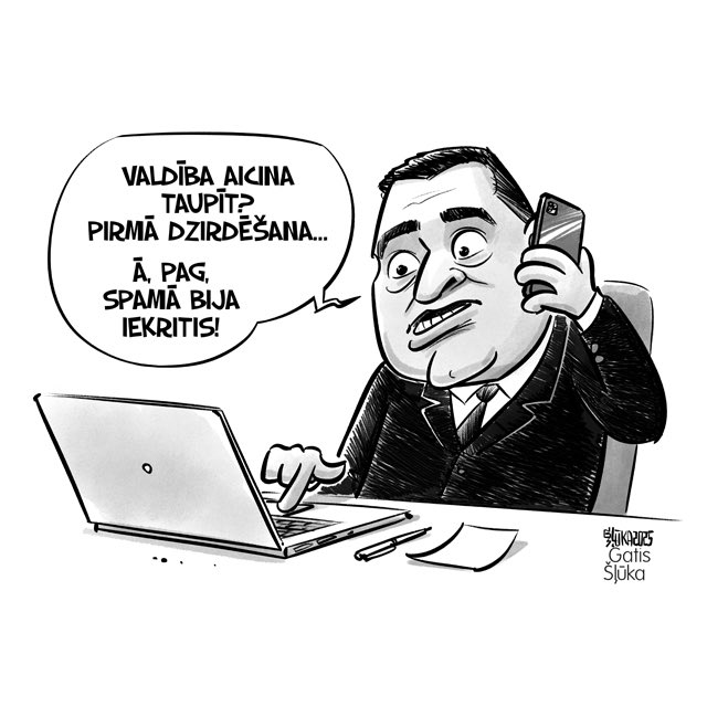 KarikaturaLv's tweet image. Rīgas domes priekšsēdētāja vietnieks @EdvardsRatnieks vakar intervijā @ltvzinas, atbildot uz žurnālistu jautājumu par valdības rosinātajiem taupības pasākumiem, sacīja, ka valdība nav oficiāli lūgusi pašvaldības domāt par taupības pasākumiem. @lasilvportals