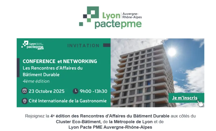 Les Rencontres d'Affaires du Bâtiment Durable - 4è édition, le 23 octobre 2025 à Lyon: Prescripteurs et décideurs du BTP : venez rencontrer les offreurs de solutions du territoire en faveur de… dlvr.it/TM2r5b #economiecirculaire #actualitécirculaire #AuvergneRhôneAlpes