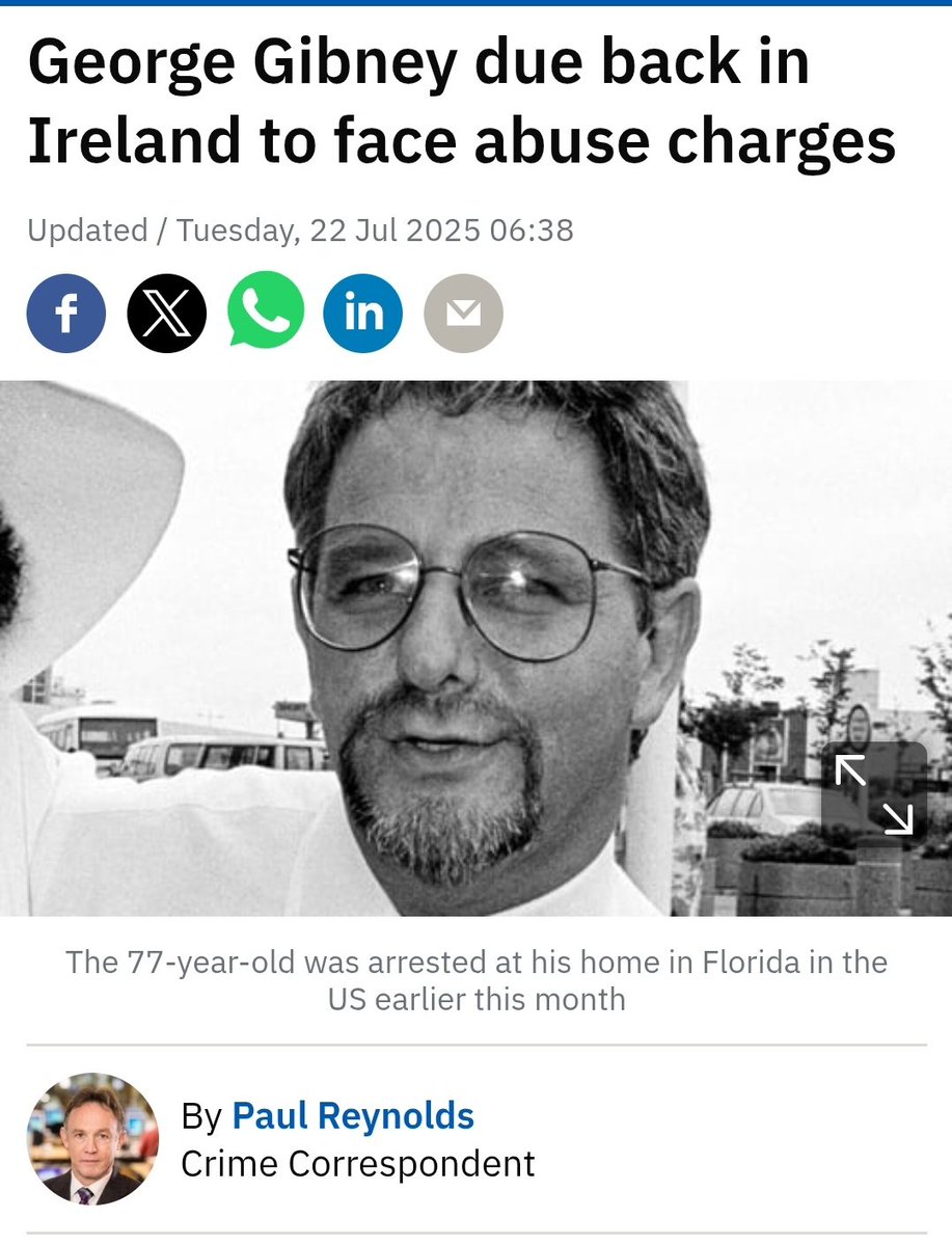 caulmick's tweet image. Former national and Olympic swimming coach George Gibney is due back in Ireland from the US to face 79 charges in connection with the alleged sexual abuse of four young girls in the 1970s and 1980s.
-Paul Gibney
The 77-year-old was arrested at his home in Florida earlier this…