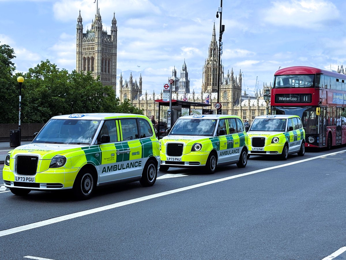 NHSEngland's tweet image. The iconic London cab reimagined for patient care.
@GSTTnhs introduced 12 hybrid 'taxi ambulances' for non-emergency transport.
It’s the kind of innovation the 10 Year Health Plan is building on to create a more connected, patient-focused NHS.
➡️ gov.uk/government/pub…