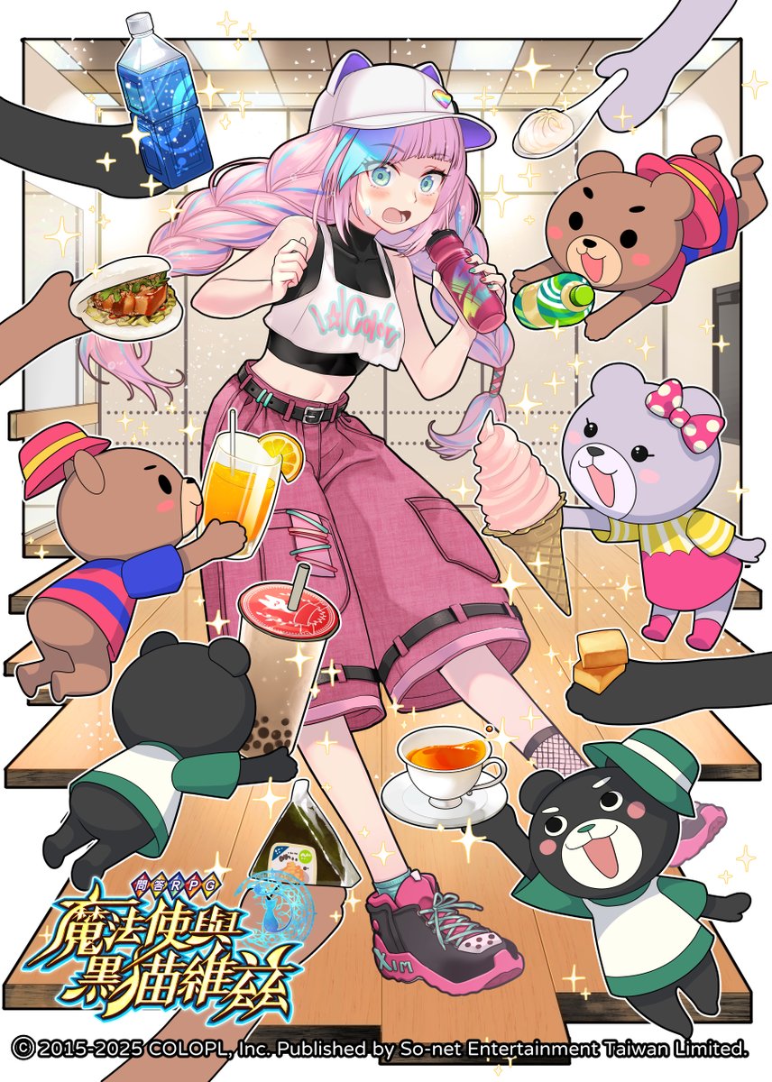 ikusabelu's tweet image. 最近有點忙，貼個 黑貓維茲xTP12 稿子刷存在
這次也畫了可愛的小食物😊