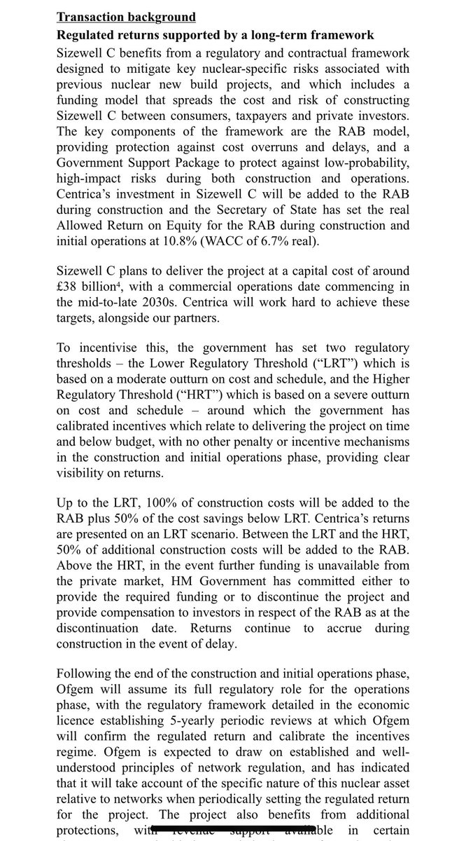 AArmstrong_says's tweet image. Centrica statement this morning confirms our @FT scoop that Sizewell nuclear projectnow has capital cost of £38bn.
British energy firm to take 15% stake worth initial £1.3bn as previously reported alongside EDF 12.5% La Caisse (20%) Amber Infra 10% after options .