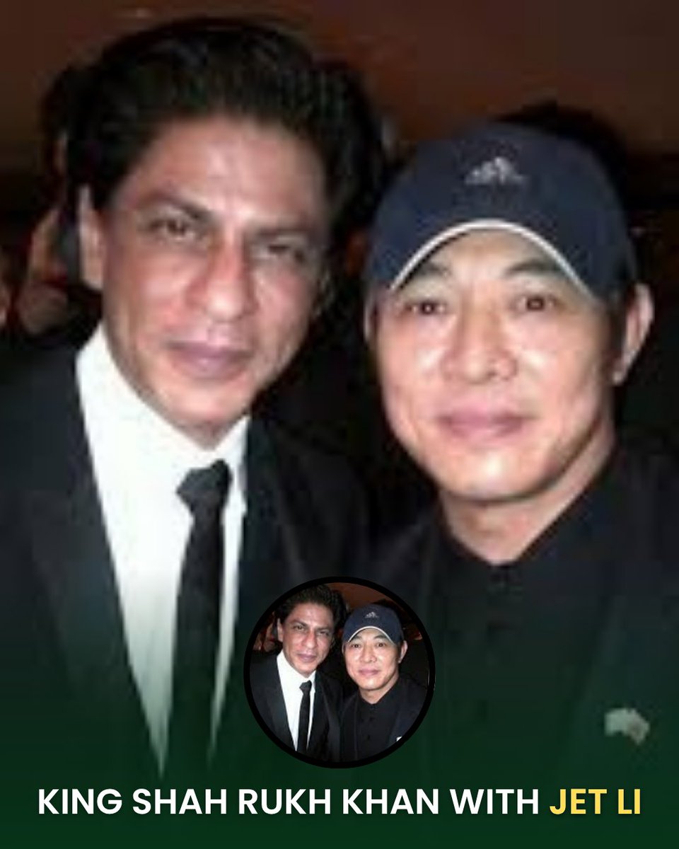 teamsrkfc's tweet image. When Bollywood’s King meets Kung Fu royalty – Legends in one frame! 🔥👑🤝🐉
#ShahRukhKhan #JetLi #KingKhan #SRK #TeamShahRukhKhan