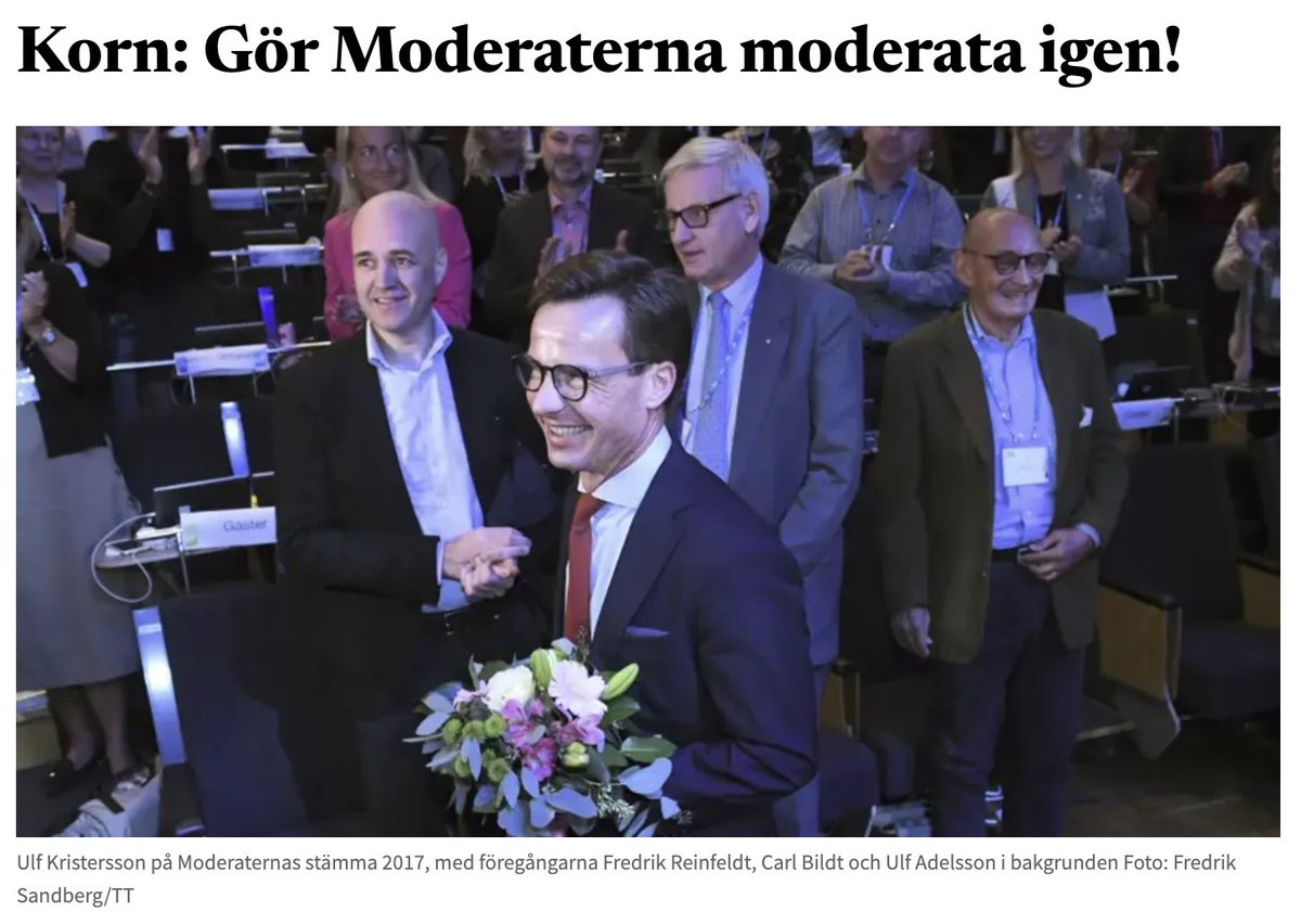 Bulletin_Nu's tweet image. LEDARE: "Ett Moderaterna som visar att de älskar Sverige mer än de vördar gamla partiledare, skulle kunna bli en tillgång för Sverige. Ett sådant parti behöver inte vara dödsdömt i nästa val." bulletin.nu/korn-gor-moder…