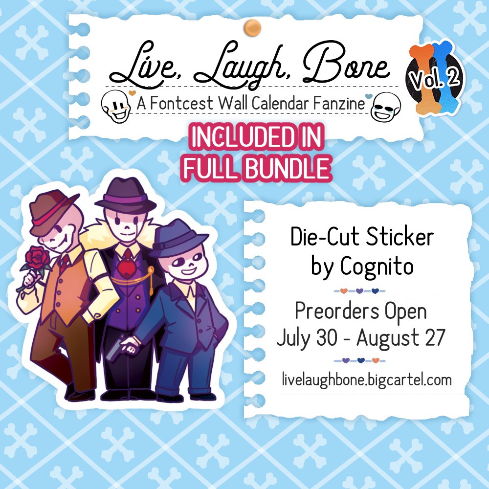 Don't forget that in every full bundle is Cognito's Mafia Fontfest sticker!

Head on over to our shop to purchase it and the rest of our Fontcest merch and wall calendar! See pinned post!