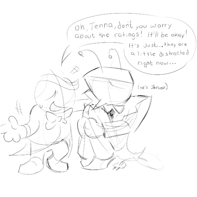 pip0wl's tweet image. Been hanging out quite a lot in magma lately and drawing these creatures #DELTARUNE #miketenna #battenna