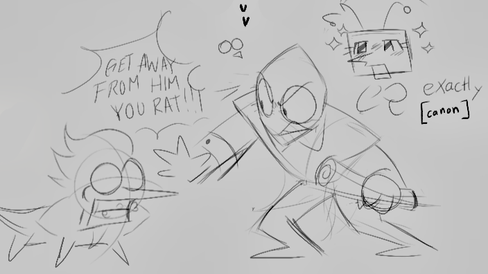 pip0wl's tweet image. Been hanging out quite a lot in magma lately and drawing these creatures #DELTARUNE #miketenna #battenna