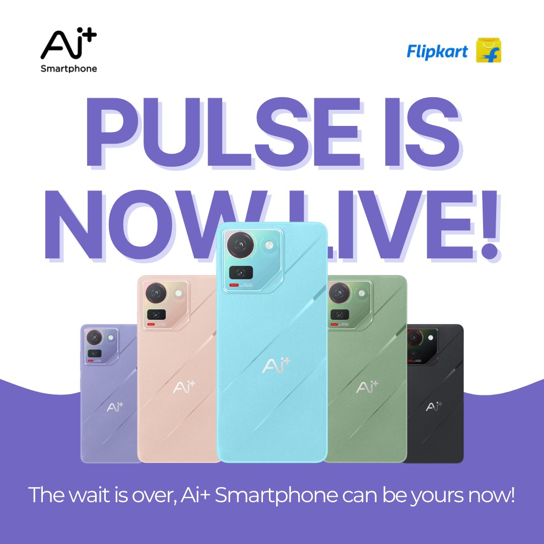 NxtQuantumOS's tweet photo. It’s time! Pulse is now live for ₹4,499* only. Go get yours before others!
(Inclusive of all offers*)
Link 👉: https://t.co/eGpo0ntrY0
#AiPlusSmartphone #Pulse #Nova5G #FlashSale #BuiltForIndia #SaleTime #FlipkartSale #MadeForIndia https://t.co/64kYUP6zvl