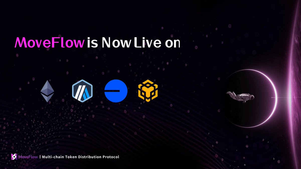 MoveFlow is now live on EVM ecosystems.
Deploy, automate, and manage token vesting, airdrops, and payroll across:

⚪ <a href="/ethereum/">Ethereum</a> 
🌀 <a href="/arbitrum/">Arbitrum</a> 
🔵 <a href="/base/">Base</a> 
🟡 <a href="/BNBCHAIN/">BNB Chain</a> 

Your multi-chain token distribution hub.
👉 app.evm.moveflow.xyz

Built for founders, DAOs &amp; onchain