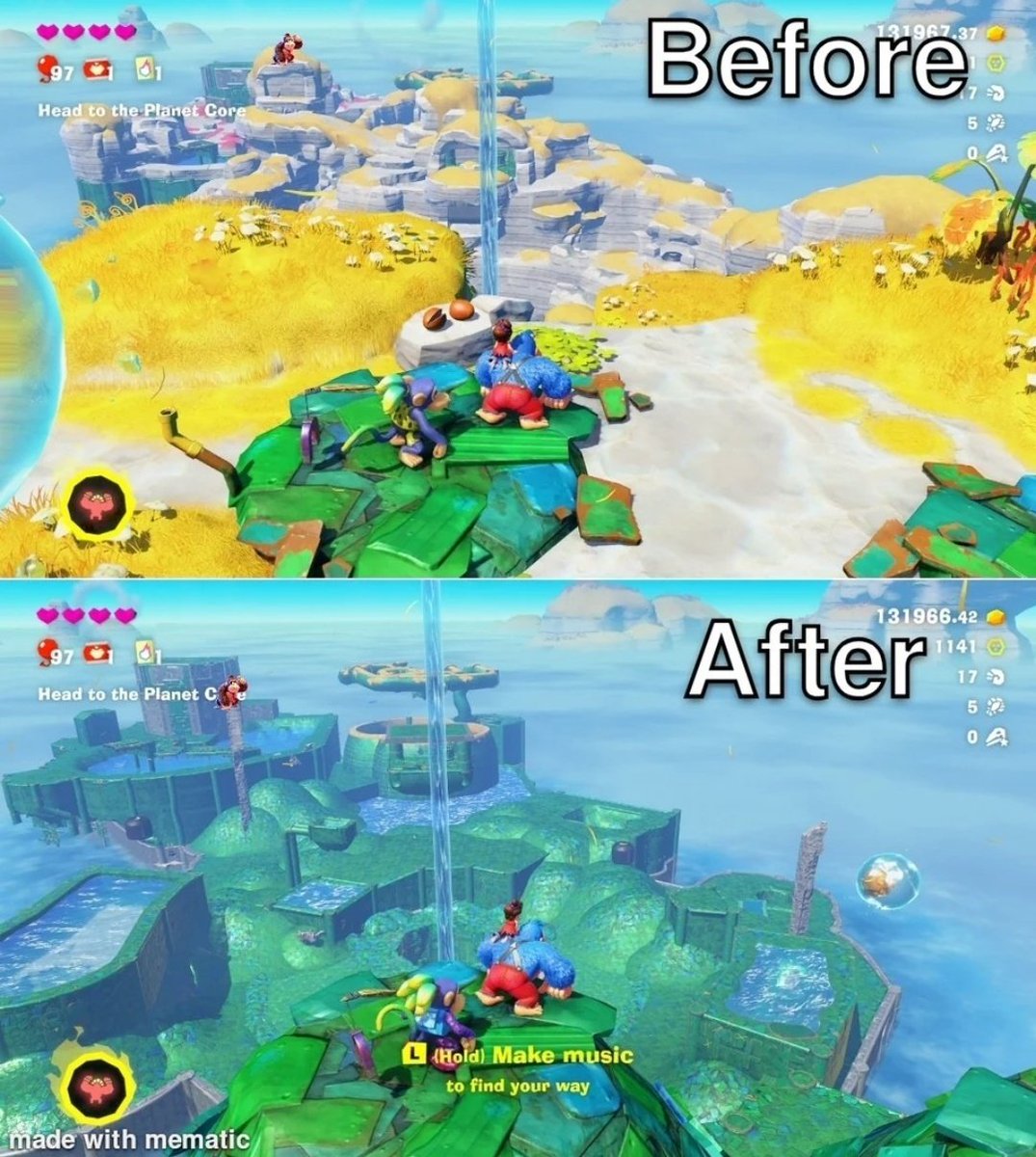 A Nintendo fan spent 4 days destroying every piece of terrain on the Lagoon Layer in Donkey Kong Bananza. 

reddit.com/r/donkeykong/s…