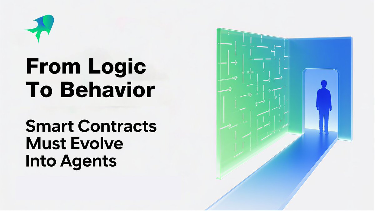 seaos_labs's tweet image. 💡 From Logic to Behavior: Why Smart Contracts Must Evolve into Agents
87% of smart contract calls today are triggered by external input — not autonomous decision-making.
In a world where over $10B in DeFi is algorithmically managed, most contracts remain blind executors:
-…