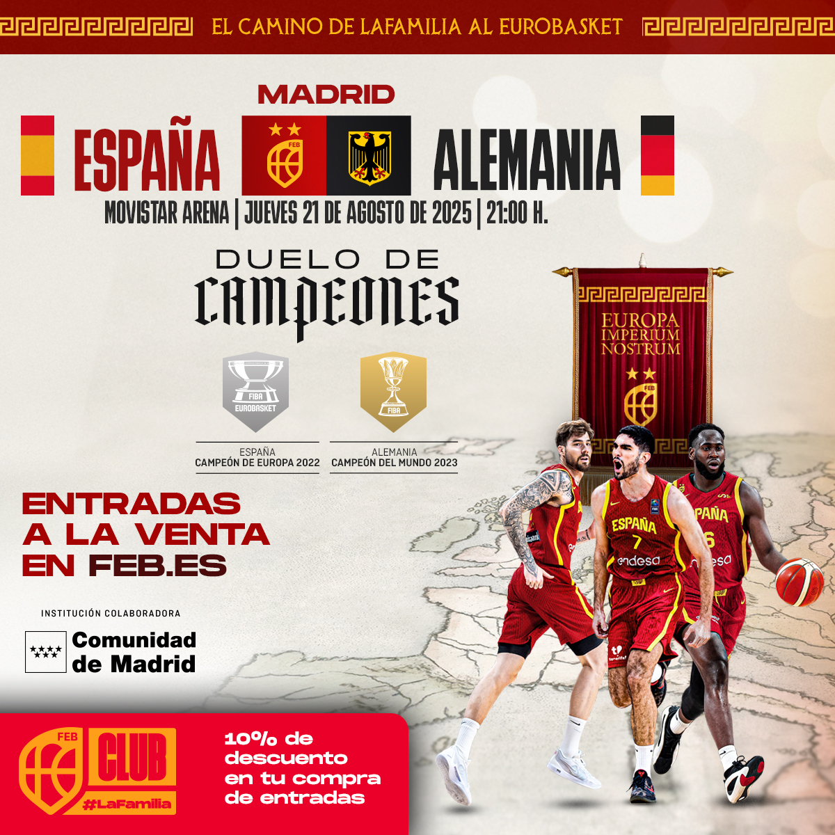 MovistarEstu's tweet image. ‼️SORTEO: 3⃣ entradas dobles para el partido de #LaFamilia 🇪🇸 en el Movistar Arena.
¿Cómo participar? Solo tienes que:
1⃣ Seguir a @MovistarEstu.
2⃣ Darle like a la publicación.
3⃣ Nombra en comentarios a ese amig@/familiar con el que irías al partido
Hasta el 31/07
