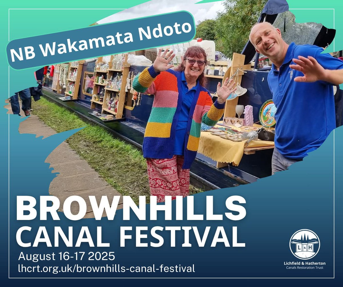 LHCRT1's tweet image. Come and meet @NBwakamatandoto at #BrownhillsCanalFestival.
Eco potions 🫧, crafty storage 🧵, and bespoke canal art 🎨.
Small-space magic with big creative vibes 💚
#FloatingTraders