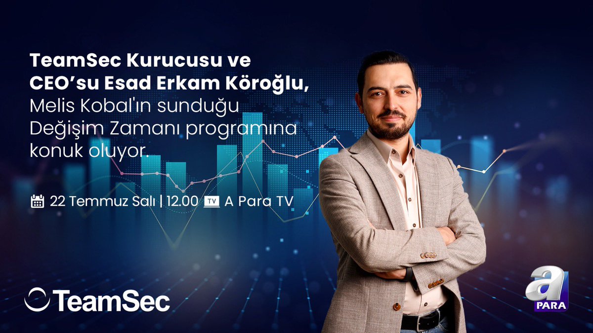 Bugün saat 12.00’de <a href="/apara_tv/">A Para</a> de Melis Kobal’ın moderatörlüğünde Değişim Zamanı programına konuk oluyorum.

Fintech dünyasında yaşanan son gelişmeler, yapay zeka destekli menkul kıymetleştirmenin finansal ekosisteme katkıları gibi konuların ele alınacağı bu programı kaçırmayın.