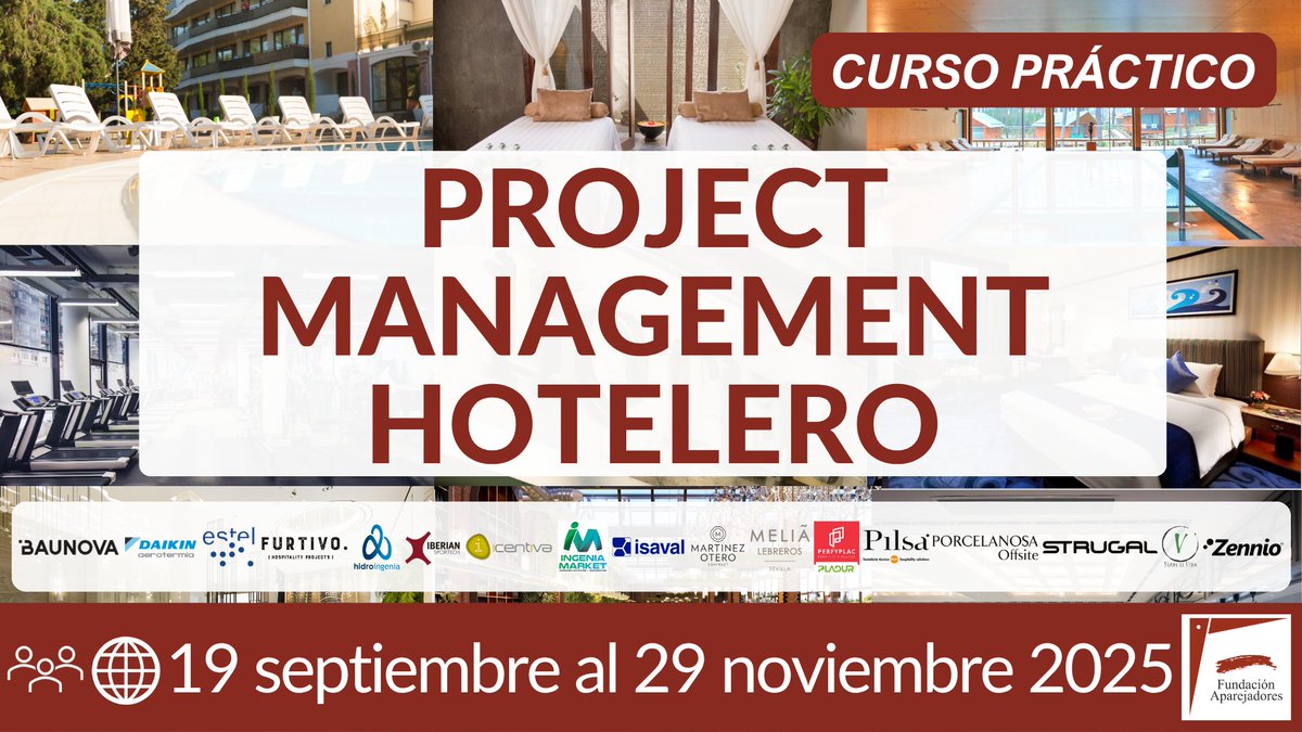 🏨 III Curso Práctico de Project Management Hotelero

¿Quieres especializarte en la gestión de proyectos hoteleros? Desarrolla competencias clave para la gestión integral de Proyectos Hoteleros, desde la planificación y organización de equipos hasta la supervisión de cada área