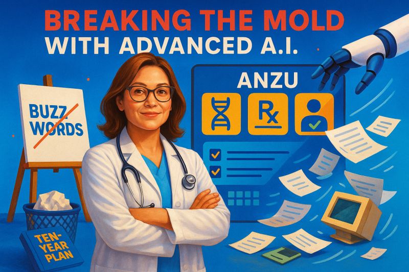 We didn’t wait for permission. We built the future. 💥
While others held think tanks, we fixed real problems.
Meet Anzu, the AI clinical copilot built by doctors, for doctors.

Clinical decision support? We suggest, you approve.

If you're still waiting for the system to change,