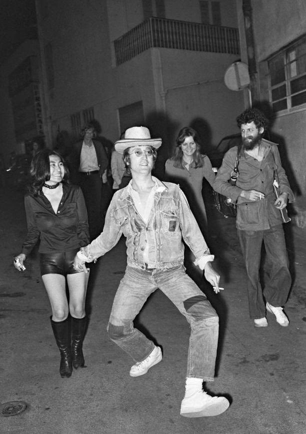sensoritesphere's tweet image. elevenclara lowkey giving the infamous john and yoko walking pic lmao