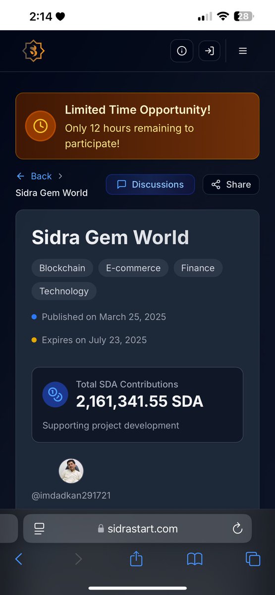 💎 Dive into the future of gemstone investing with blockchain power!
🚀 Sidra Gem World is closing soon—secure your piece of real-world value today.

🔥 Don’t miss out:
📢 Spread the word
💸 Contribute before it’s too late
⏰ The clock’s ticking!

sidrastart.com/project/05c62e…