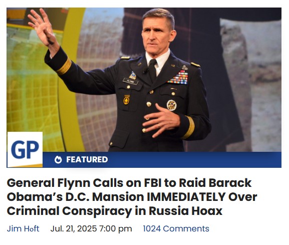 RogerP23486's tweet image. General Flynn Calls on FBI to Raid Barack Obama’s D.C. Mansion IMMEDIATELY Over Criminal Conspiracy in Russia Hoax
I'd like to see his homes raided just to see if there are any more dead chefs.
From GateWay Pundit:
In an explosive interview with Benny Johnson, former…