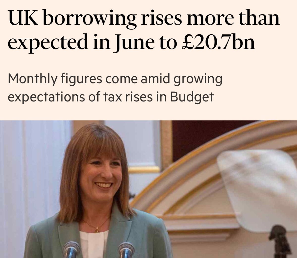 griffitha's tweet image. This level of borrowing is not remotely ‘unexpected’ given the out of her depth Chancellor.
She is no more capable of balancing her books than a first year undergrad in freshers week.