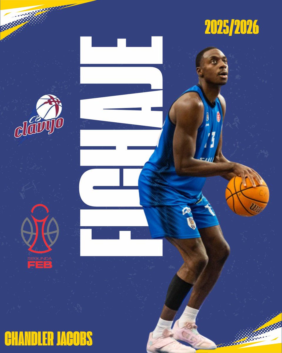 CBCLAVIJO's tweet image. 📝 Oficial. 
Chandler Jacobs, nuevo escolta para el perímetro del CB Clavijo 💙

Con su llegada, el equipo incorpora un perfil físico, eficiente y competitivo, llamado a reforzar el perímetro con su solidez, experiencia y compromiso.

🔗 cbclavijo.com/fichaje-chandl…