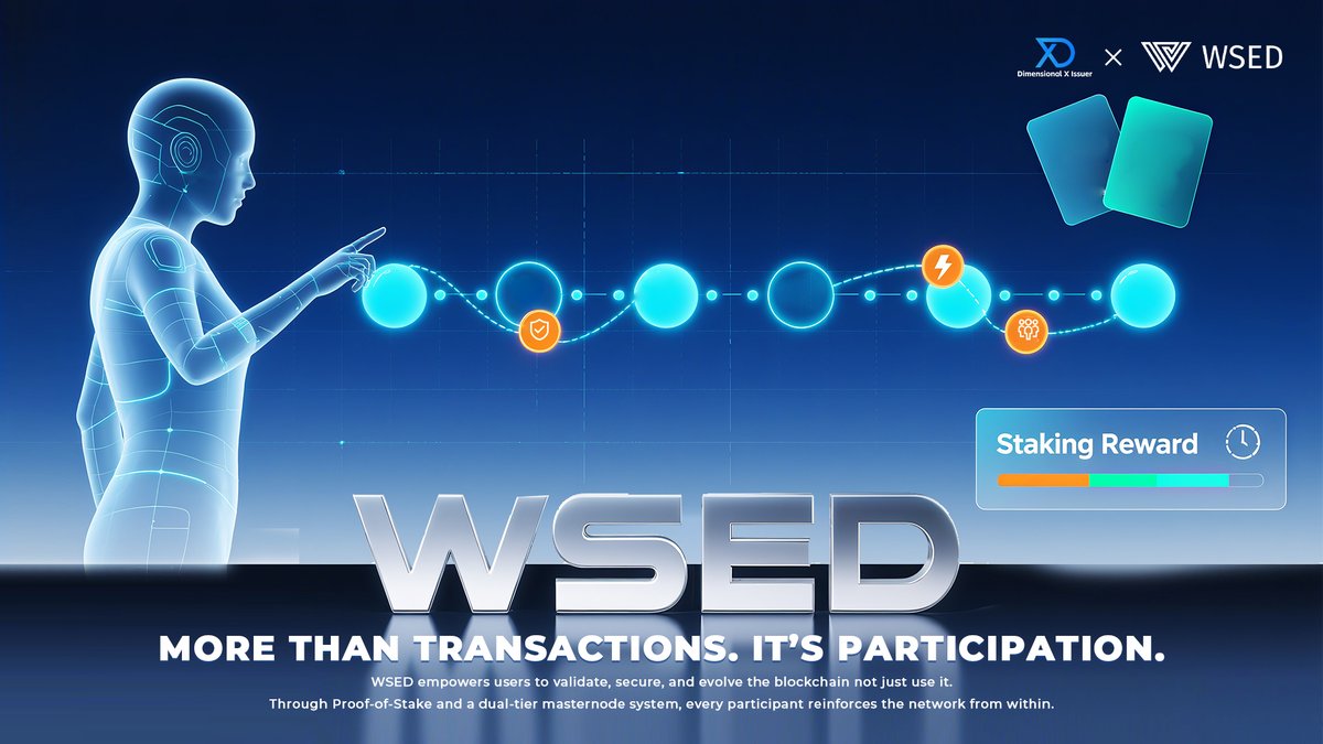DimensionalX_1's tweet image. 🔗 Blockchain isn’t just tech ,it’s participation.
With WSED, staking powers security, rewards, and decentralization.
🛡️ PoS + dual-tier masternodes
💰 Earn while securing the network
💡 Users aren’t just users,they’re why it works.

#WSED #PoSConsensus #StakingRewards