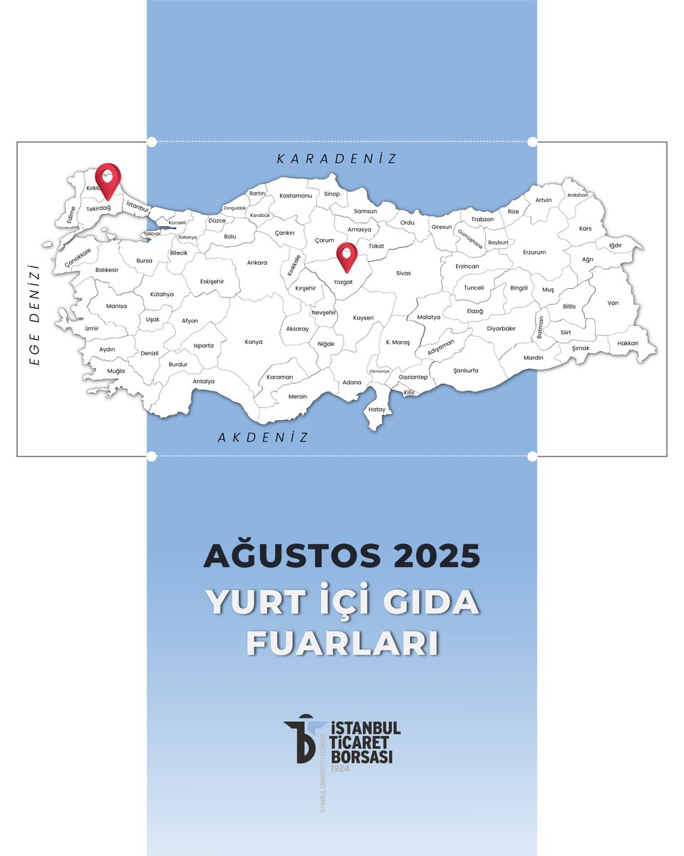 Ağustos ayında yurt içinde gerçekleşecek gıda fuarları: tinyurl.com/y6zd76h3