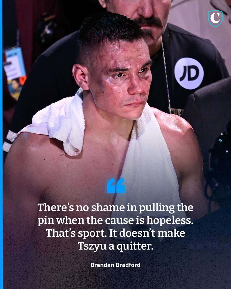codecombatau's tweet image. Tim Tszyu was battered, bruised, and getting badly beaten when his corner ended his world title match with Sebastien Fundora. 

It doesn’t make him a quitter. 

READ ➡️ bit.ly/3IETpdi
