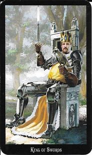 alanreadstarot's tweet image. First card out in my daily Tarot spread for me today: King of Swords - put your own feelings aside because it's a day to be a leader; impartial, intelligent and ethical #tarot #tarotcards #trotreading #cotd