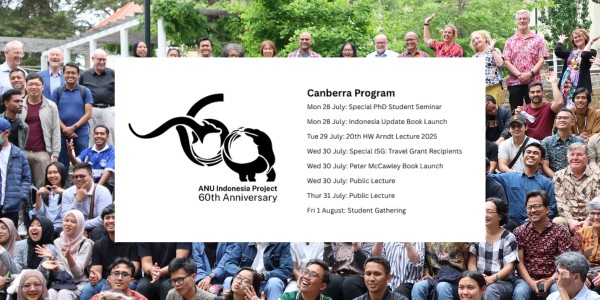 ANUIndonesia's tweet image. 🎉 Have you registered yet?
The ANU Indonesia Project turns 60! Join us in Canberra next week for public lectures, book launches & PhD seminars celebrating this milestone.
📅 Program & registration: crawford.anu.edu.au/indonesia-proj…