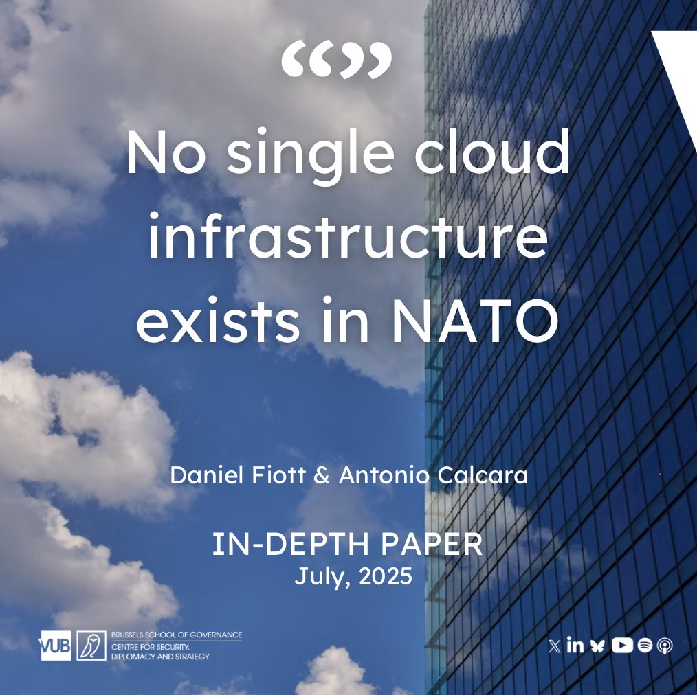 CSDS_Brussels's tweet image. "digital resilience needs to be at the heart of defence modernisation efforts across the Euro-Atlantic. It is critical that allies can store, analyse, exploit and protect data and information", write Daniel Fiott and Antonio Calcara.
Read🔸 csds.vub.be/publication/co…
#NATO #cloud