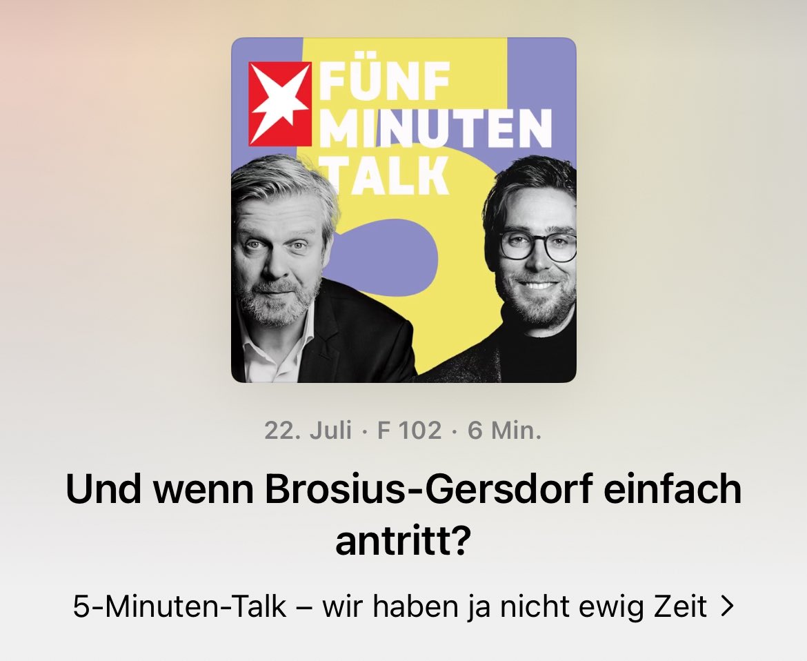 vmedick's tweet image. Und wenn Brosius-Gersdorf einfach antritt?
Der 5-Minuten-Talk mit @RosenkranzJan @sternde #5MT
open.spotify.com/episode/76dmVD…