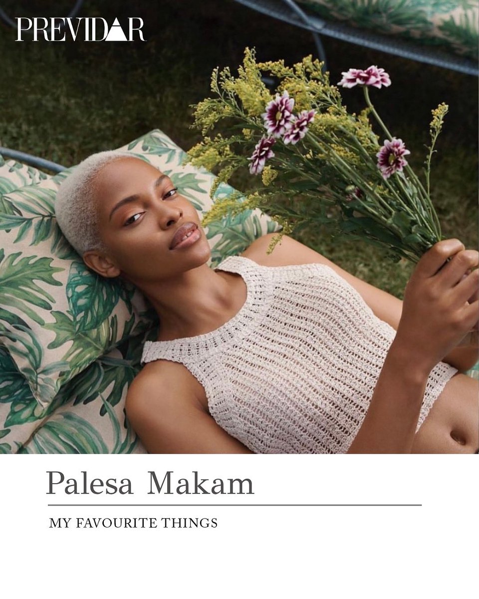 Previdar's tweet image. #MyFavouriteThings From her holy grail Vitamin E oil to the soul-soothing beauty of the great outdoors, Palesa Makam’s favourite things are all about feeling good, inside and out. 🌿💧✨

The model, digital creator, and visual arts lover lets us in on the beauty staples, wardrobe…
