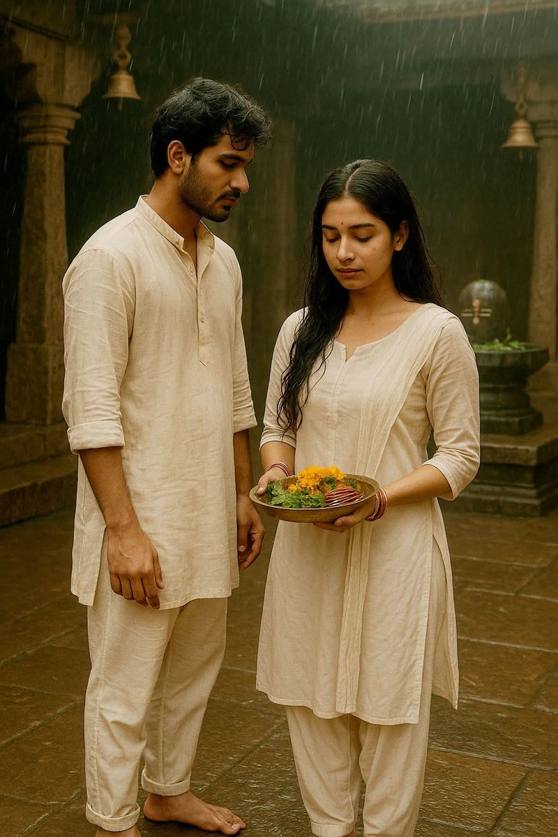 djshmbhu30's tweet image. सावन का महीना था…
धरती भीगी हुई थी, मन भी।
मंदिर की घंटियाँ, धूप की ख़ुशबू और शिव की छाया में
हम दोनों खड़े थे —
एक थाली में फूल, चूड़ियाँ और कुछ अधूरी मन्नतें लिए।
तू चुप थी… मैं भी।
पर हमारे बीच कुछ कह रहा था —
शायद वो सावन,
शायद वो सोमवारी,
या शायद भोलेनाथ और पार्वती की कोई…