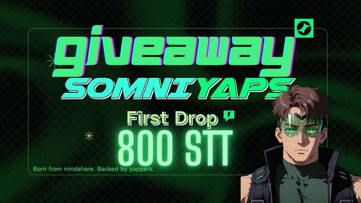 gSomnia, Yappers!

To celebrate the new SomniYaps campaign from <a href="/Somnia_Network/">Somnia</a> which starts today, I’m launching a quick giveaway!

There will be eight winners. Each will receive 100 $STT!

To enter, like, repost, and tag a friend in the comments.

Winners announced in 12 hours!