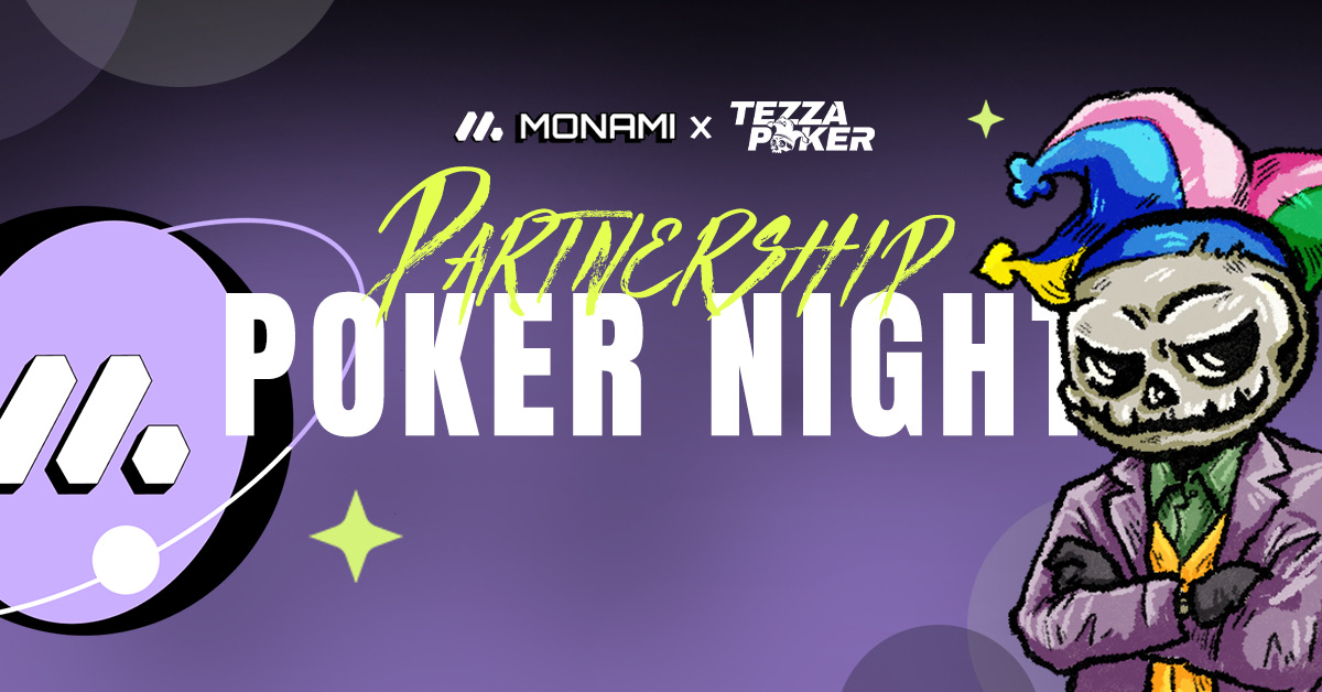 TezzaPoker's tweet image. 🚀 We’re partnering with @monami_network to add more fun to the Tezza Poker community!
Monami is building the pioneer decentralized network on @monad.
We’re hosting tournaments with big prizes every Thursday!
Join our Discord for details if you don’t want to miss it!