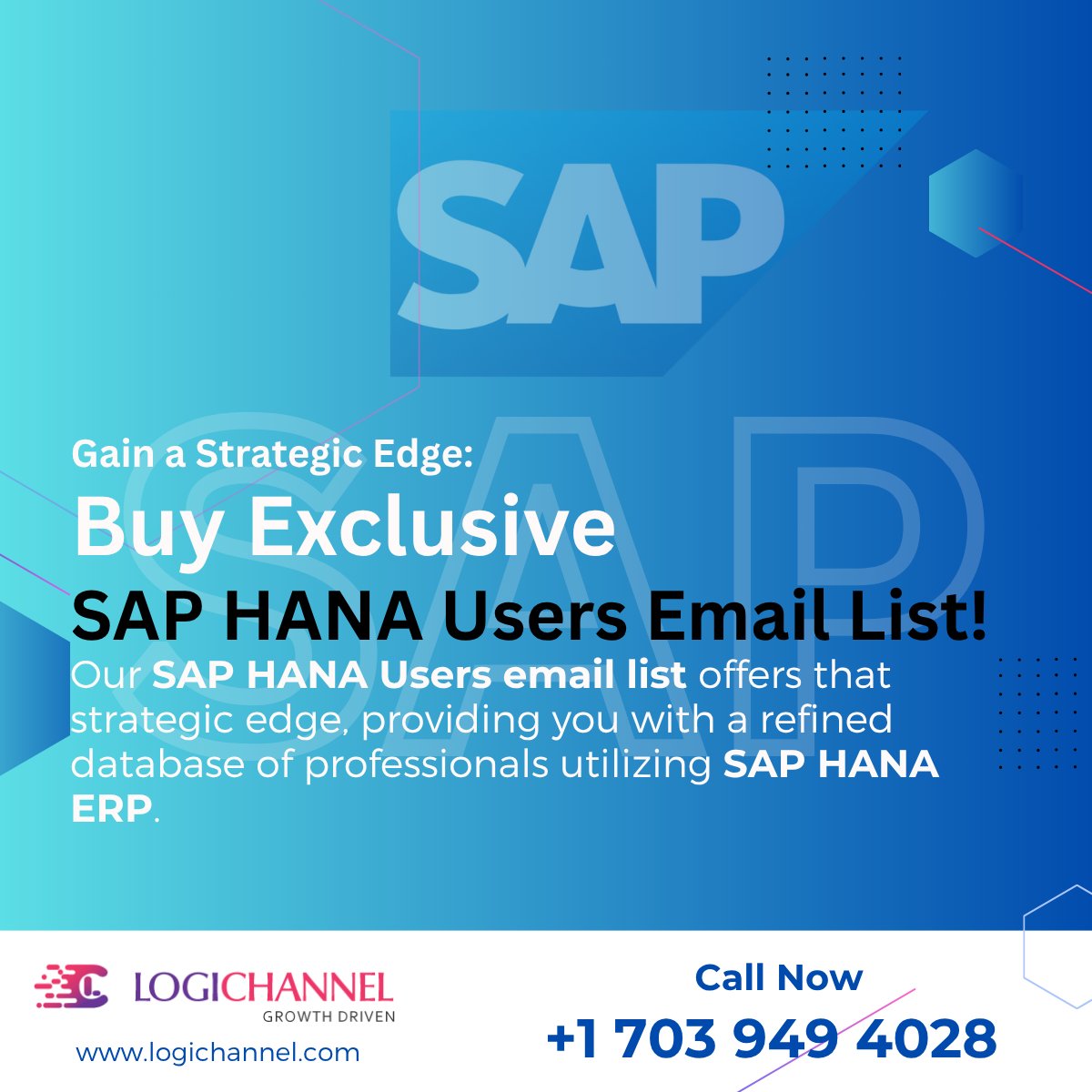 LogiChannelData's tweet photo. Our SAP HANA Users email list offers that strategic edge, providing you with a refined database of professionals utilizing SAP HANA ERP. 
#emailList #campaign #coldOutreach
https://t.co/ShQrb9TbWx https://t.co/p7j33Vt2ic