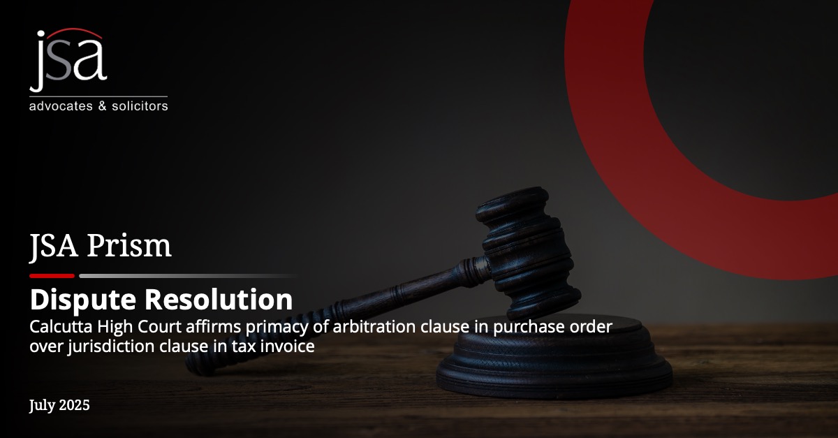 JSA Newsletter | Dispute Resolution | July 2025

To read further details, please click here: jsalaw.com/newsletters-an…

#JSA #Arbitration #ContractLaw #JurisdictionClause #CalcuttaHighCourt #CommercialLaw #JSALegal #DisputeResolution